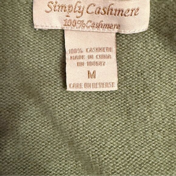 SIMPLY CASHMERE SWEATER ROUND CREW NECK GREEN OMBRE CASHMERE LONG SLEEVE Size M - Picture 9 of 10